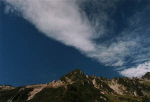 山頂の雲